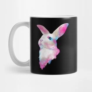 Cute Space Rainbow Gaussian Blur Rabbit Galactic Mug